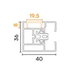 De HTF-SC 1 is een eendelige geleider. Het profiel wordt aan de gevel geschroefd en de boorgaten worden netjes afgewerkt met een dopje (op kleur)